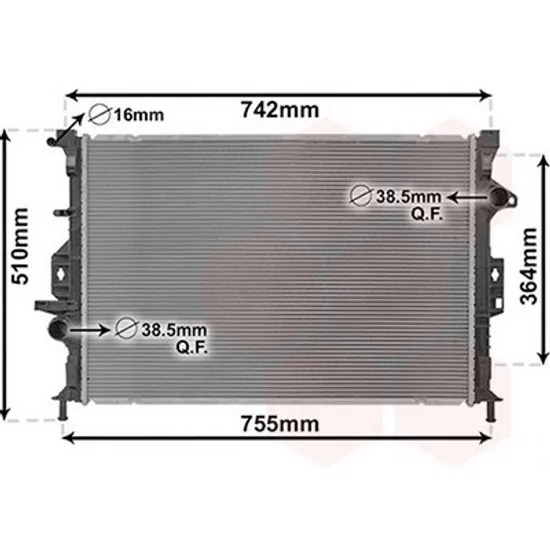 Radiator Motor FORD KUGA 2 2012->2019 Radiator apa 1.6 EcoBoost cv automata benzina ->2015 Perioada 2012 2013 2014 2015 2016 2017 2018 2019 2020