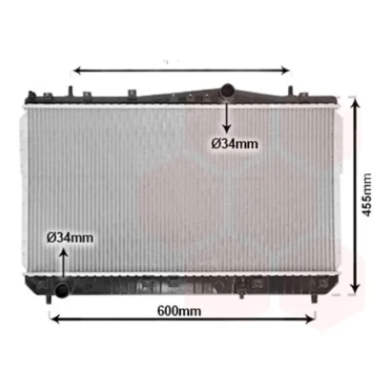 Radiator apa DAEWOO TACUMA 2000->2004 pentru 1.6, perioada 2000 2001 2002 2003 2004 2005