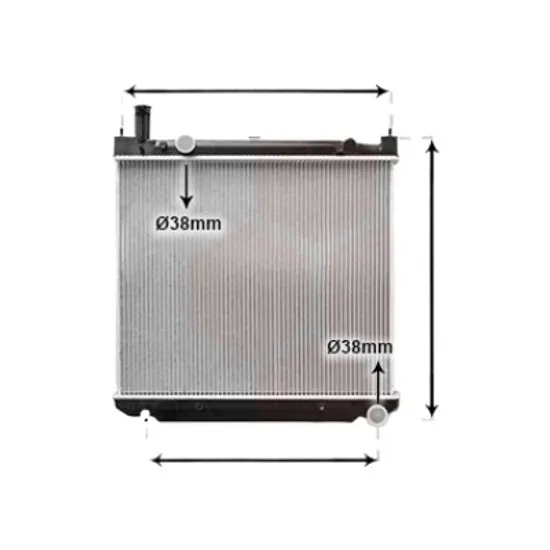 Radiator apa TOYOTA HIACE 5 2004->2019 pentru 2.5 D-4D, 2.5 D-4D, perioada 2004 2005 2006 2007 2008 2009