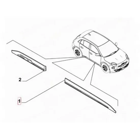 Bandou Usa FIAT 600 2023-> Bandou usa fata (O) STANGA Perioada 2023 2024 2025