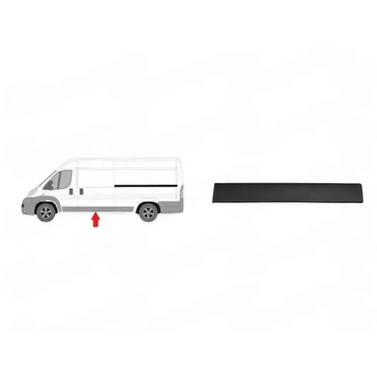 Bandou Usa PEUGEOT BOXER 2006-> Bandou Usa culisanta negru (central/ampatament lung) STANGA Perioada 2014 2015 2016 2017 2018 2019 2020