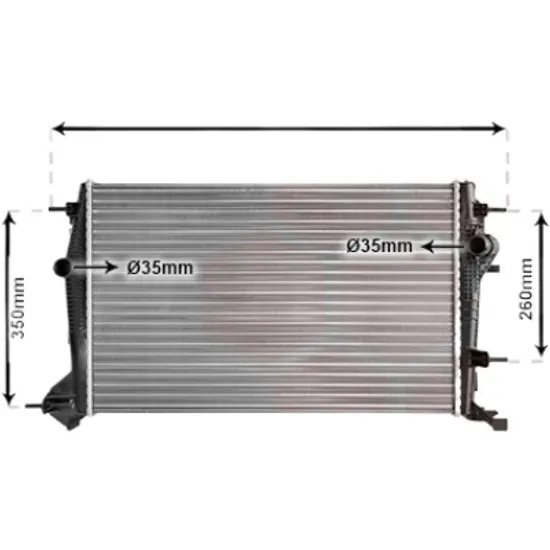Radiator apa RENAULT GRAND SCENIC 3 2009->2016 1.6 dCi 96KW 130CP , pentru motor R9M 402, R9M 404, R9M 414 perioada 2011 2012,2013,2014,2015 2016