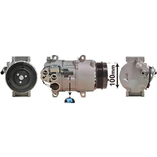 Compresor aer conditionat MERCEDES A-CLASS W169 2004->2012 A 200 CDI 103KW 140CP , pentru motor OM 640.941 perioada 2004 2005 2006 2007 2008 2009 2010 2011 2012