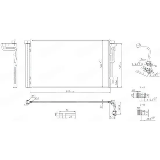 Radiator Aer Conditionat HYUNDAI ELANTRA 2016->2020 Radiator condensator aer conditionat 1.6 (126PS)/2.0 (150PS) benzina Perioada 2016 2017 2018 2019 2020