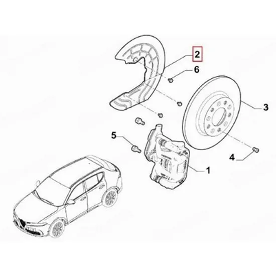 Protectie disc JEEP RENEGADE 2014->2021 Protectie disc frana spate (HYBRID) (O) STANGA Perioada 2018 2019 2020 2021 2022 2023 2024