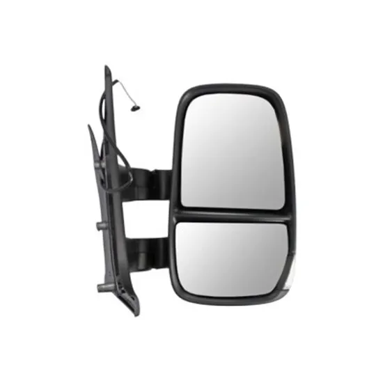 Oglinda exterioara dreapta IVECO DAILY 4 2006->2012 perioada 2007 2008 2009 2010 2011 2012 cu semnal, reglaj manual, numar pini 2, brat oglinda scurt, fara incalzire,
