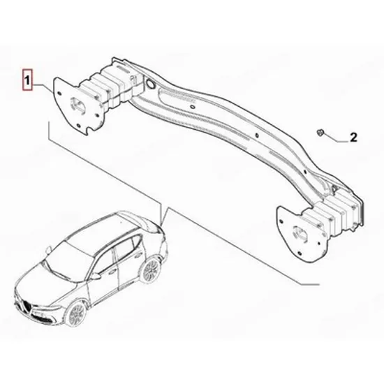 Armatura Bara spate ALFA ROMEO TONALE 2022-> Armatura Bara spate (O) Perioada 2022 2023 2024 2025