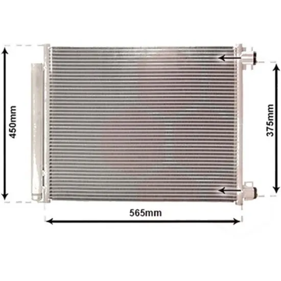 Radiator aer conditionat FORD TRANSIT CUSTOM 2012-> 1.0 EcoBoost PHEV 92KW 125CP , pentru motor M1FA perioada 2020 2021,2022,2023,2024 2025