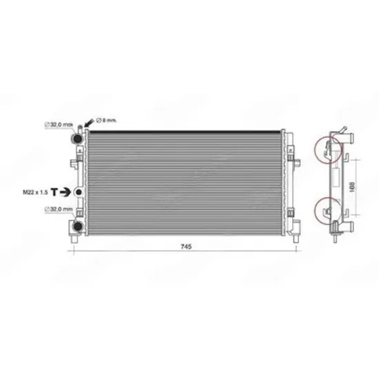Radiator Motor VW POLO 6 2017-> Radiator apa motor 1.0 benzina manuala (640x340) Perioada 2021 2022 2023 2024 2025