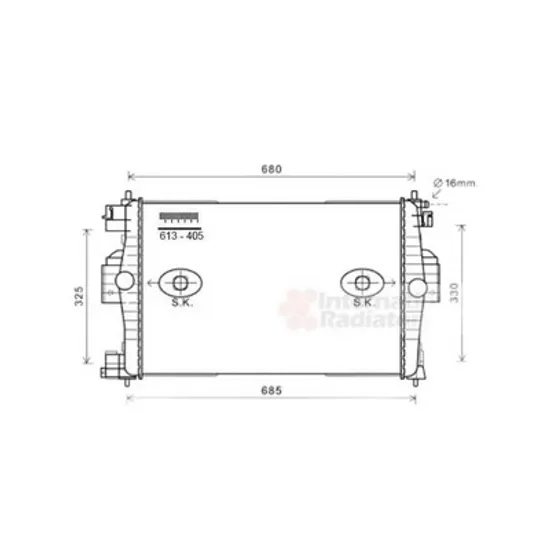 Radiator Motor PEUGEOT 308 1 2007->2014 Radiator apa pentru 1,6i - 16V 61,3x40,5 2010 -> Perioada 2011 2012 2013 2014 2015 2016