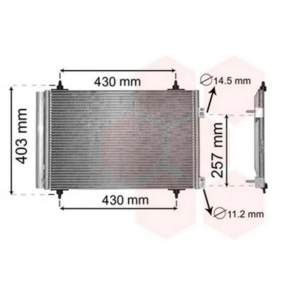 Radiator Aer Conditionat CITROEN BERLINGO B9 2008-> Radiator aer conditionat 1.2-1.6 THP/1.6 HDI/1.6 albastru HDI Perioada 2015 2016 2017 2018 2019