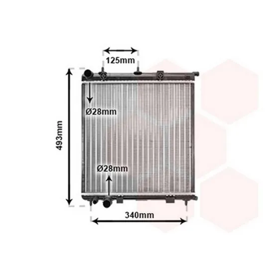 Radiator Motor CITROEN C3 1 2002->2012 Radiator apa pentru 1.4cc 8V / 16V cu aer conditionat HDI (38x40,2x19) Perioada 2002 2003 2004 2005 2006 2007 2008 2009 2010 2011 2012