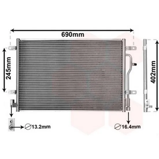 Radiator Aer Conditionat AUDI A6 C5 1997->2005 Radiator aer conditionat (57x40) 2000->2003 Perioada 2000 2001 2002 2003 2004 2005