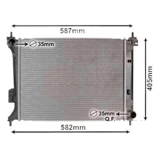 Radiator apa HYUNDAI ix20 2010->, i20 2008->2015 pentru 1.6, perioada 2008 2009 2010 2011 2012 2013 2014 2015