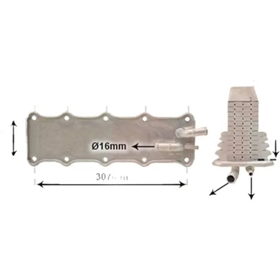 Intercooler VW JETTA 6 2010-> pentru 1.4 TSI, 1.4 TSI Trendline Comfortline, perioada 2014 2015 2016 2017 2018 2019