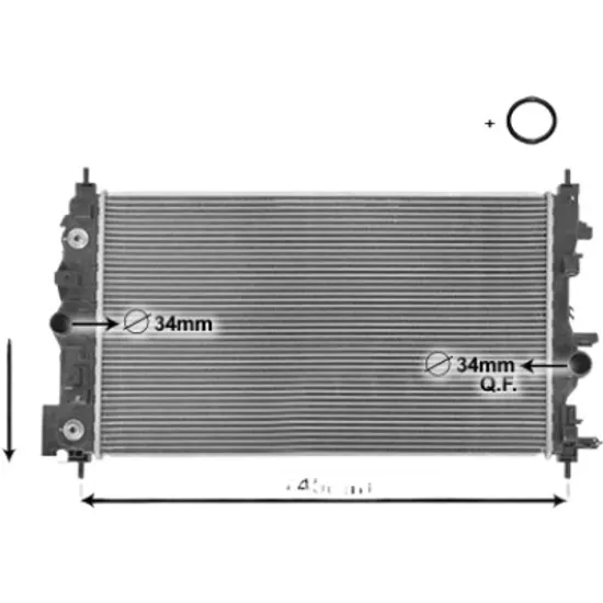 Radiator apa OPEL ZAFIRA C 2011-> pentru 1.6 CNG, perioada 2011 2012 2013 2014 2015 2016