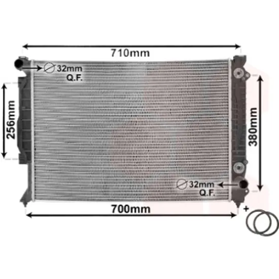 Radiator apa AUDI A6 C5 1997->2005 2.5 TDI quattro 132KW 180CP , pentru motor AKE, BAU, BDH perioada 2000 2001,2002,2003,2004 2005