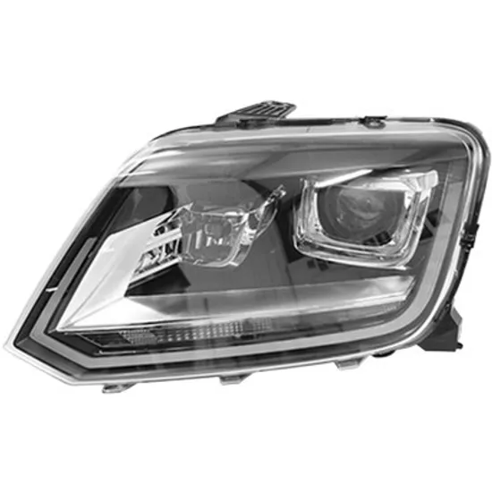 Far stanga VW AMAROK 2010-> perioada 2010 2011 2012 2013 2014 2015 2016 cu motor reglaj, fara unitate de control Xenon, cu xenon, cu reglaj distanta iluminare automat, adaptiv, cu bec D8S, cu bec LED, pentru D8S