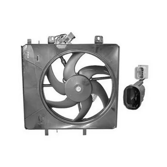 Ventilator Motor PEUGEOT 207 2006->2015 Electroventilator complet 2 cabluri 34cm , Perioada 2006 2007 2008 2009 2010 2011 2012
