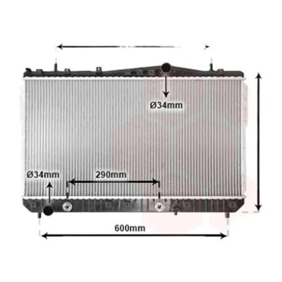 Radiator apa DAEWOO TACUMA 2000->2004 pentru 2.0, perioada 2000 2001 2002 2003 2004 2005