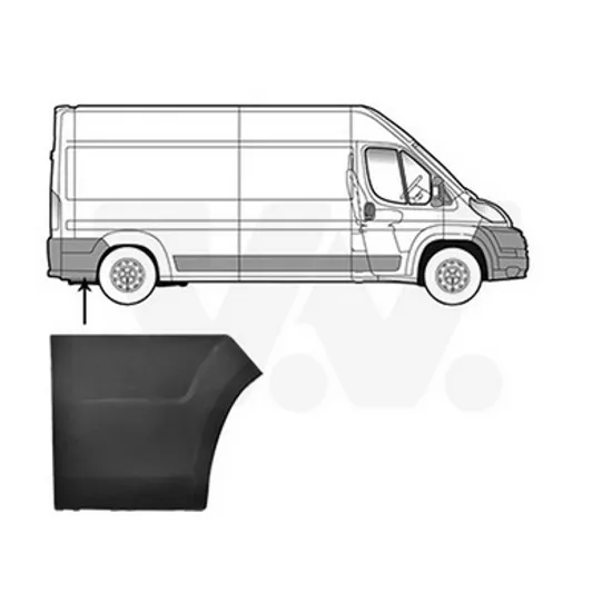 Bandou aripa spate PEUGEOT BOXER 2006-> Bandou aripa spate partea din spate dreapta Perioada 2006 2007 2008 2009 2010 2011 2012 2013 2014 2015 2016 2017 2018 2019 2020