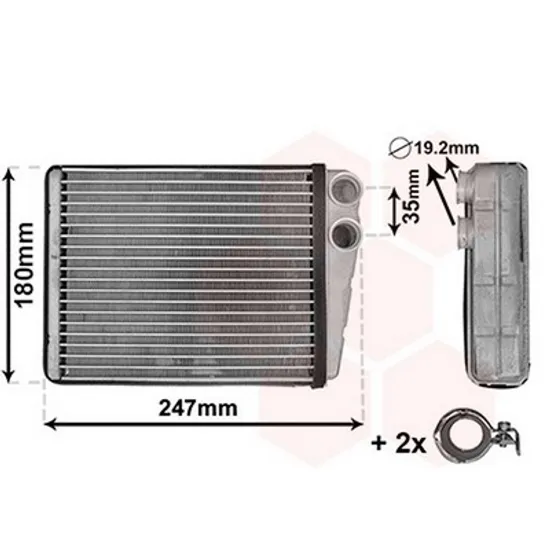 Radiator Incalzire MERCEDES M-CLASS W164 2005->2011 Calorifer (BR) (200x165x32) Perioada 2005 2006 2007 2008 2009 2010