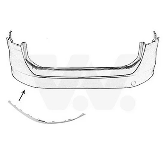 Bandou Bara spate VW PASSAT B8 2014-> Bandou bara spate cromat SEDAN/break dreapta Perioada 2014 2015 2016 2017 2018 2019 2020 2021 2022 2023 2024