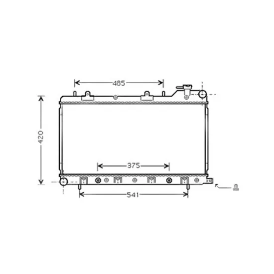 Radiator Motor SUBARU FORESTER SF 1997->2002 Radiator apa pentru 1 6 - 1 8 - 2 0 16V CV manuala/automata 34x68,6 Perioada 1997 1998 1999 2000 2001 2002