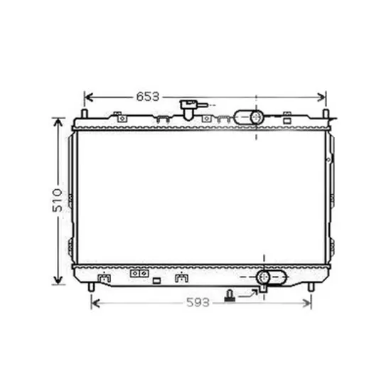 Radiator Motor KIA CARENS 2 2002->2006 Radiator apa pentru CRDi (43x67x26) Perioada 2002 2003 2004 2005 2006