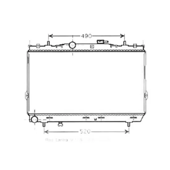 Radiator Motor HYUNDAI ELANTRA 2007->2011 Radiator apa pentru 1.6 - 2.0i 16V (37.5x67x1.9) Perioada 2005 2006 2007 2008 2009 2010 2011