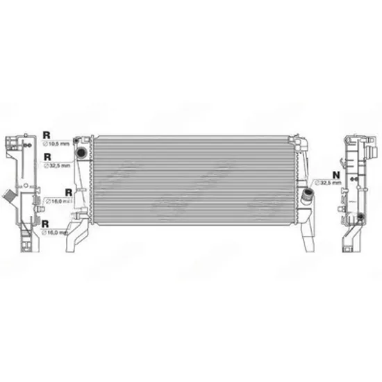 Radiator Motor MINI COUNTRYMAN F60 2016-> Radiator apa motor 2.0 benzina manuala/automatic (677x298) (2 conducte) Perioada 2016 2017 2018 2019 2020 2021