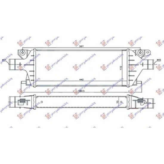 Intercooler SUZUKI SX4 2006-> Radiator intercooler 2 0 JTD 440x172x55 Perioada 2006 2007 2008 2009 2010 2011 2012