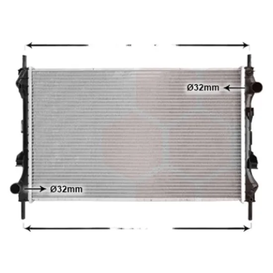 Radiator apa FORD TRANSIT 2000->2006 2.4 DI RWD 55KW 75CP , pentru motor F4FA perioada 2000 2001,2002,2003,2004,2005 2006