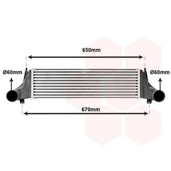 Intercooler BMW X5 E53 2000->2006 Radiator intercooler 3.0D diesel 550x158x50 60 Perioada 2000 2001 2002 2003 2004 2005 2006 2007