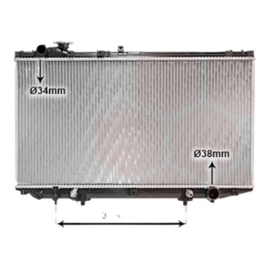 Radiator apa LEXUS GS 1997->2004 pentru 300, perioada 1997 1998 1999 2000 2001 2002 2003 2004
