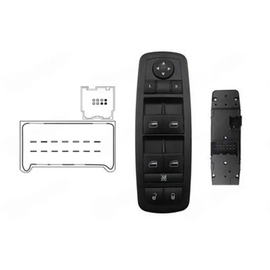 Buton oglinda JEEP CHEROKEE 2013-> Panou butoane oglinzi fata inchidere centralizata pentru 4 usi (12pin) STANGA Perioada 2014 2015 2016 2017 2018 2019
