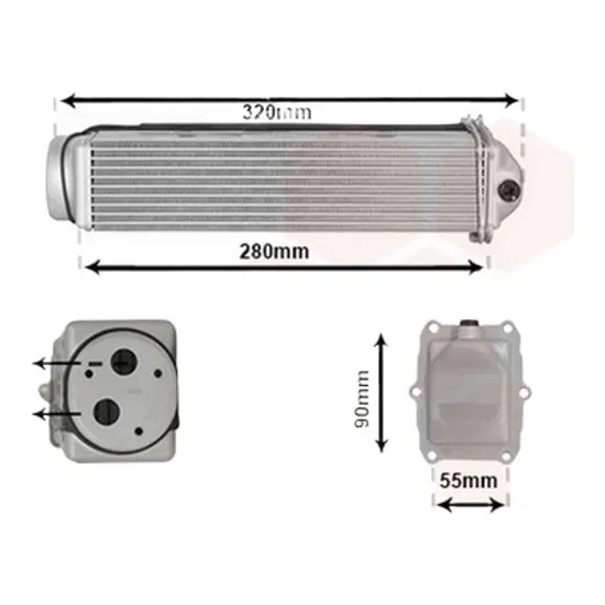 Intercooler AUDI A4 B8 2007->2015 3.0 TFSI quattro 200KW 272CP , pentru motor CMUA, CRED perioada 2012 2013,2014 2015
