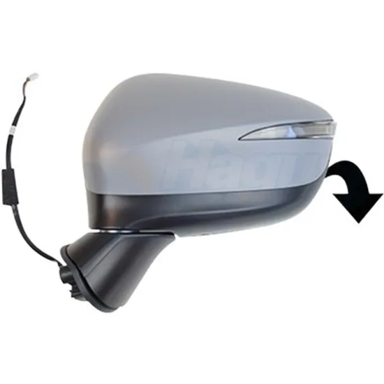 Oglinda exterioara stanga MAZDA CX-3 2015-> perioada 2015 2016 2017 2018 pana la an de fabricatie 2017, cu semnal, cu incalzire, numar pini 9, rabatare electrica, prevopsit grund,