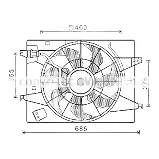 Ventilator motor HYUNDAI TUCSON 2004->2012 2.0 CRDi tractiune integrala 110KW 150CP , pentru motor perioada 2009 2010
