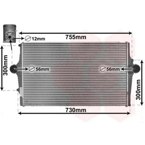 Intercooler VOLVO V70 2 1999->2008 Radiator intercooler benzina/ diesel 2003-> 687x425x29 Perioada 2000 2001 2002 2003 2004 2005 2006 2007