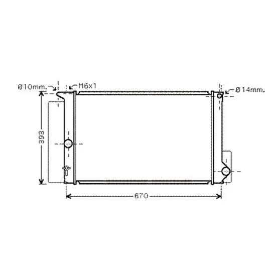 Radiator apa TOYOTA COROLLA E18 2013->2019 1.6 90KW 122CP , pentru motor 1ZR-FE perioada 2013 2014,2015,2016,2017 2018