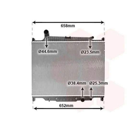 Radiator Motor LAND ROVER RANGE ROVER 3 2002->2012 Radiator apa 3.6 TD diesel AUTOM. (495x680) Perioada 2002 2003 2004 2005 2006 2007 2008 2009 2010 2011 2012