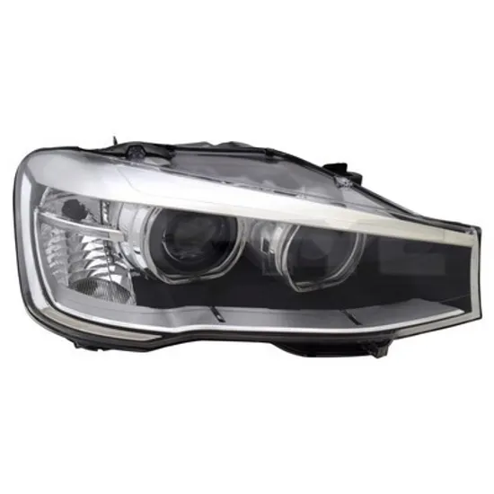 Far dreapta BMW X4 F26 2014->2018 perioada 2014 2015 2016 2017 2018 cu motor reglaj, fara unitate de control Xenon, Bi-Xenon, cu reglaj distanta iluminare automat, cu daylight, cu bec D1S tub descarcare gaze