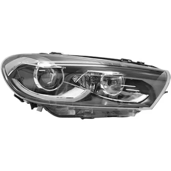 Far dreapta VW SCIROCCO 2008->2017 perioada 2009 2010 2011 2012 2013 2014 2015 2016 2017 de la an de fabricatie 09/2014, cu motor reglaj, fara unitate de control Xenon, Bi-Xenon, cu reglaj distanta iluminare automat, adaptiv, cu bec D3S/H7,