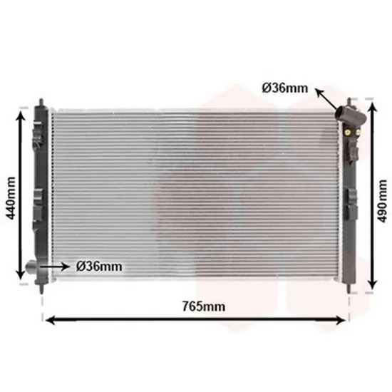 Radiator Motor PEUGEOT 4008 2012-> Radiator apa pentru - 2 0 benzina 70x41 Perioada 2012 2013 2014 2015 2016 2017 2018