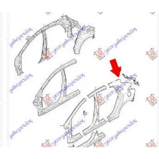 Aripa Spate HYUNDAI i30 2012->2017 Aripa spate 5 usi original stanga Perioada 2012 2013 2014 2015 2016 2017
