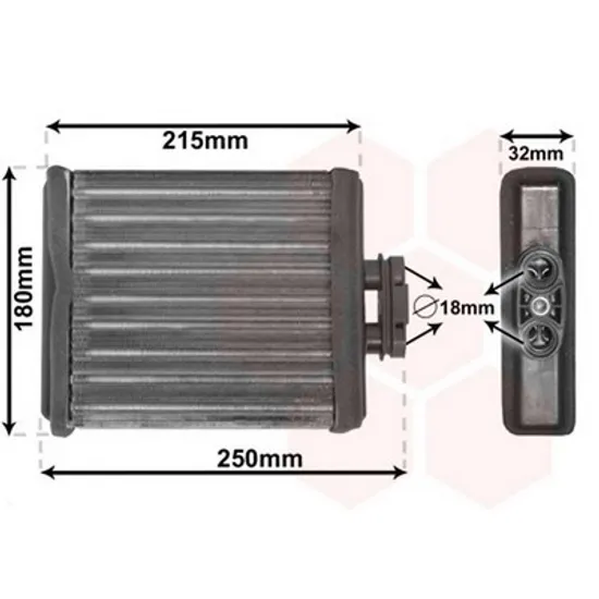 Radiator Incalzire VW POLO 9N 2001->2012 Calorifer B +/-AC 176x180 Perioada 2001 2002 2003 2004 2005 2006 2007 2008