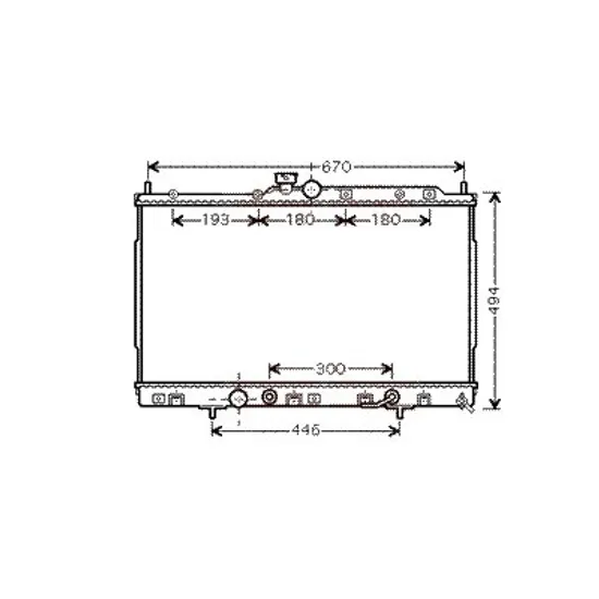 Radiator apa MITSUBISHI OUTLANDER 1 2001->2006 pentru 2.4 4WD, perioada 2003 2004 2005 2006 2007