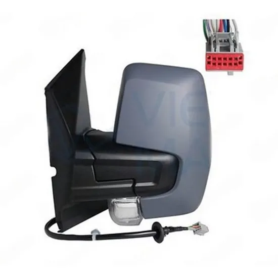 Oglinda FORD TRANSIT CUSTOM 2012-> Oglinda exterioara electrica cu incalzire cu rabatare electrica pentru vopsit (cu semnal si senzor banda) STANGA Perioada 2018 2019 2020 2021 2022 2023