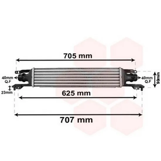 Intercooler OPEL CORSA D 2006->2014 Radiator intercooler 1 3 CDTi 45x100x53 55 KW Perioada 2006 2007 2008 2009 2010 2011 2012 2013 2014